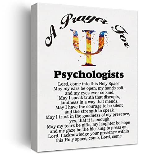 LEXSIVO a Psychologist's Prayer Canvas Home Wall Art Decor Psychologist Gift Painting 11.5x15 Psychology Professionals Poster Framed Ready to Hang