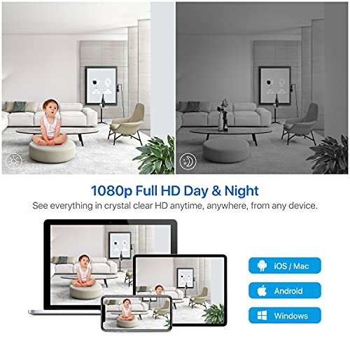 ZOSI 2pack C611 1080P Home WiFi Security Camera with Night Vision & 2-Way Audio, Smart Wireless IP Cam Support Motion… - Image 7