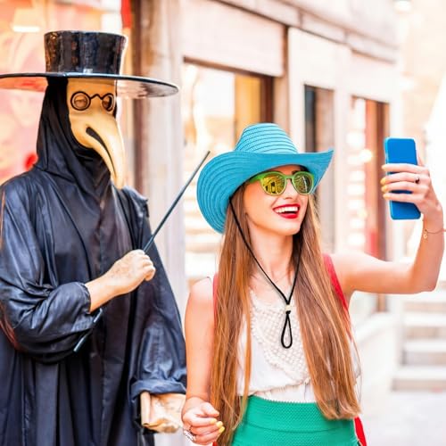 Image of JaGely 12 Pcs Straw Cowboy Hats for Women Men, Wide Brim Summer Hat Bulk Sun Protection for Western Themed Party