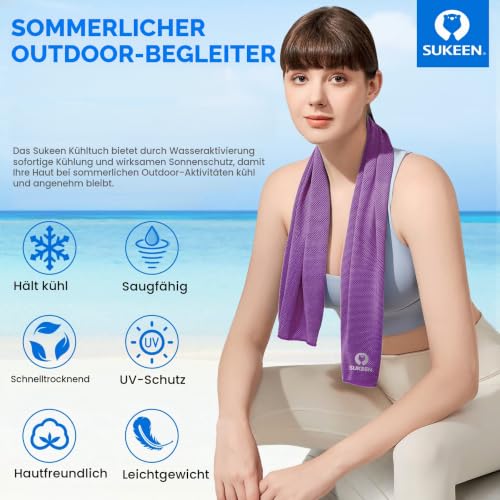 Kühltuch Set, kühlendes Handtuch Kühltücher Hals, Handtuch kühlend, Cooling Towel, Kühltücher Sport, Kühlendes Tuch… – Ansicht 2