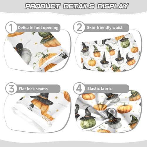 senya Girls Printed Leggings Yoga Pants Witch Hat Pumpkin for Kids in 4t to 10 Years, 4T3