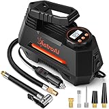 AstroAI Luftkompressor,Auto Luftpumpe Elektrisch Digital Portable air Compressor mit LCD Bildschirm 12V DC Verpackung für Auto, Fahrrad, Motorrad, Ball, Luftkissen usw. Geschenke für Männer
