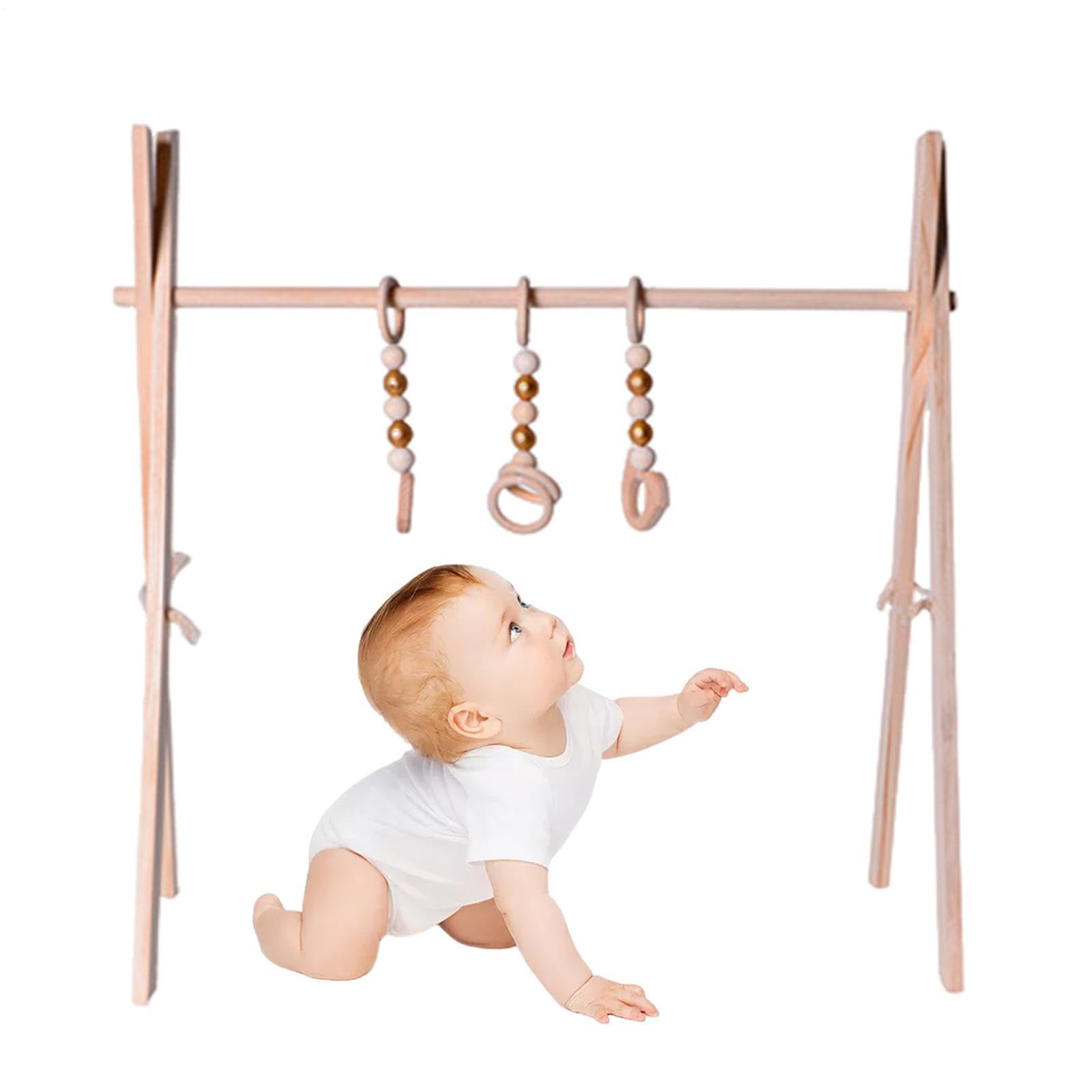 Arche D'éveil En Bois Bébé, Arche Portique Deveil Eveil Bebe Bois Arche De Jeux Bébé, Jouet Naissance Cadeaux, Jouet Actif Pour Chambre De Bébé, Trappez De Jeu En Bois Pour Bébé
