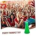 FOYTOKI 6pcs Megaphone Cheer Horns for Sports Games Parties Plastic Cheer Megaphones