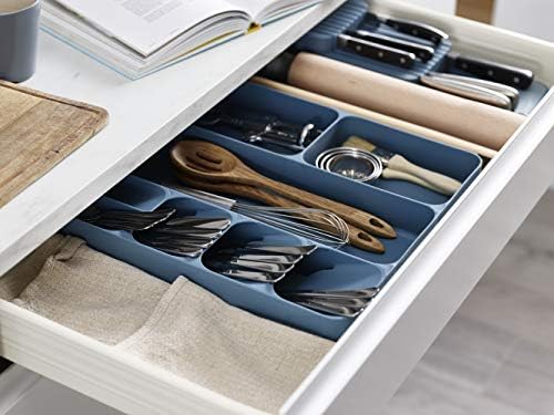 Joseph Joseph Editions DrawerStore Cutlery, Kitchen Utensils and Cooking Utensil Gadget Accessories Organiser, in drawer storage - Blue