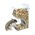 Andiker Automatic Hamster Feeder, 300ml Transparent Acrylic Food Automatic Feeder Acrylic Hamster Feeder Suitable for Small Pets Such as Hamsters, Hedgehogs, Squirrels, Guinea Pigs and Birds (300ml)