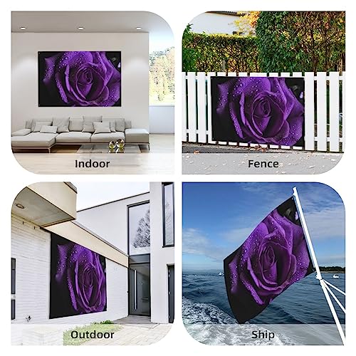 Drapeau robuste rose violette 1,2 x 1,8 m de qualité supérieure - 7