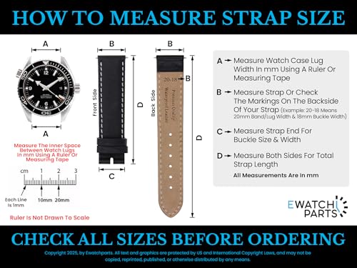 Ewatchparts 18-19-20,20-21-22-23-24MM LEATHER BAND STRAP DEPLOYMENT CLASP COMPATIBLE WITH BREITLING 3B3