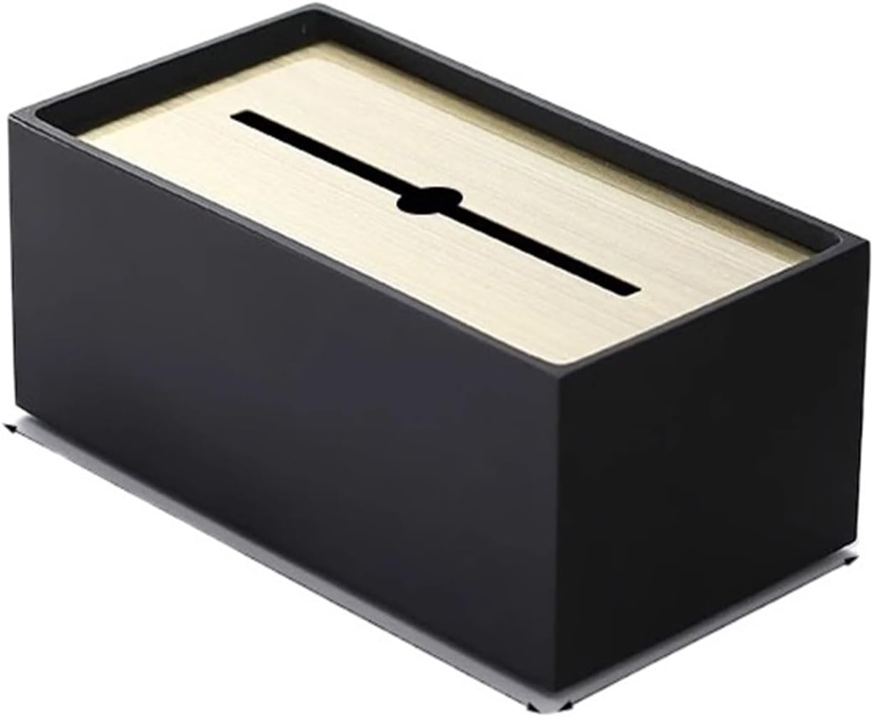 Style Stainless Steel Tissue Box Living Room Dining Desktop Paper with Anti Slip Base Home Decor