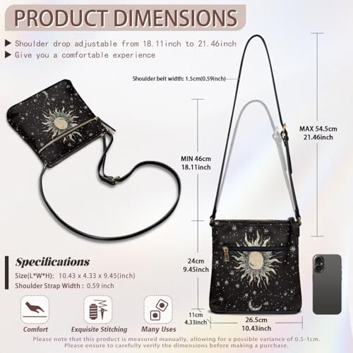 Image of Leather Purses for Women, Leather Hobo Bags for Women Travel Sling Purse Triple Zippered Pockets Shoulder Bag