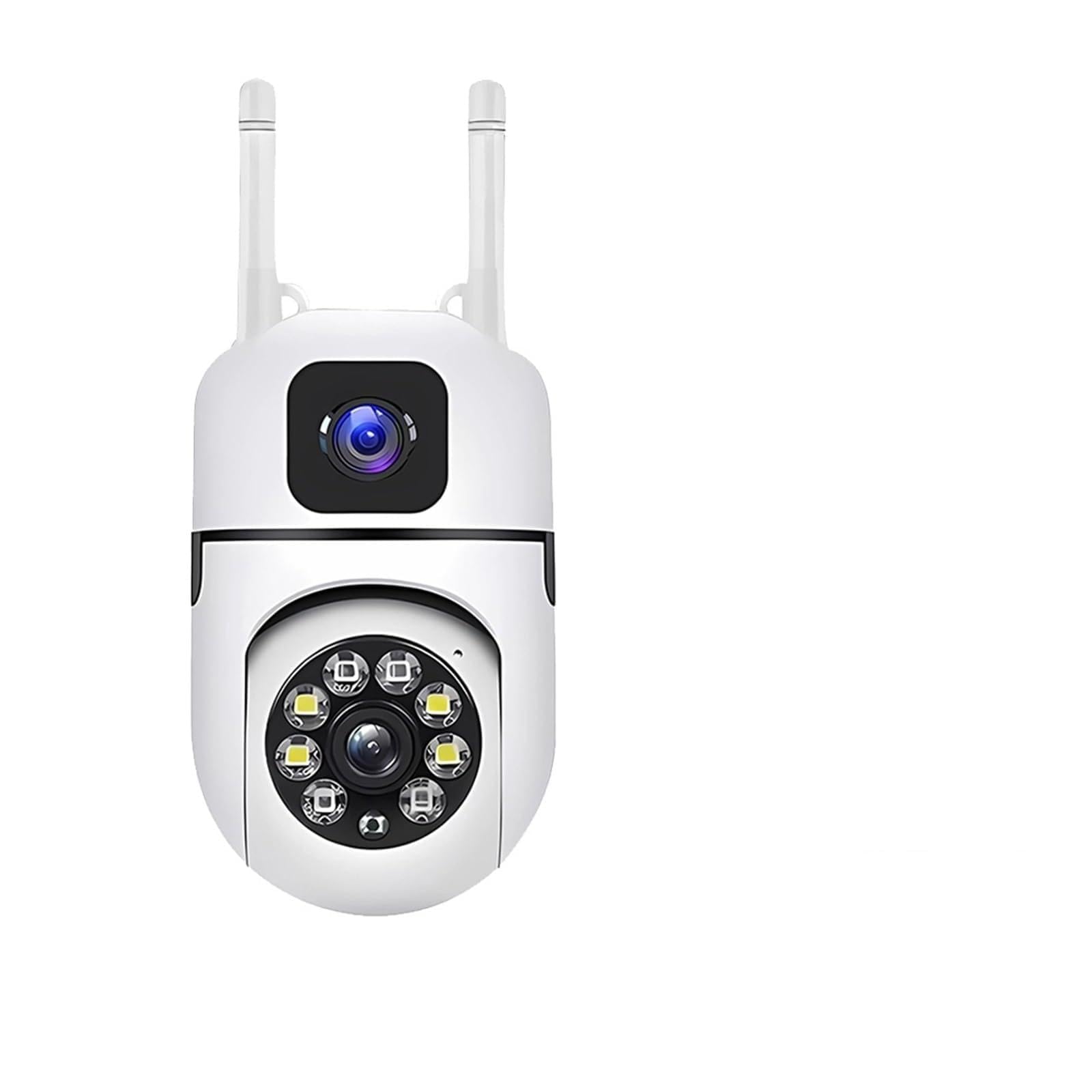 Security Camera, Cámara IP WiFi de Doble Lente y Pantalla, protección Seguridad, Monitor Interior inalámbrico, Seguimiento automático, PTZ, videovigilancia CCTV(Camara No Card)