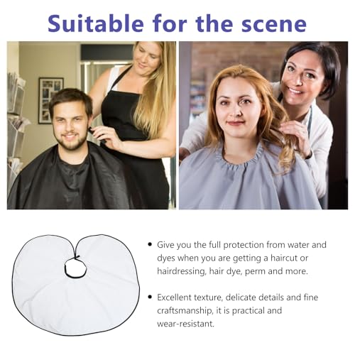 Capa profesional blanca para corte y tinte de cabello miniatura 7