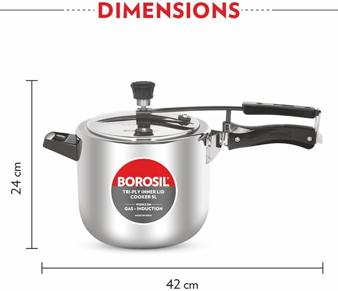 Olla a Presión Acero Inoxidable 6.5L Borosil miniatura 2