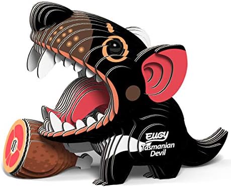 Eugy Tasmanian Devil 3D Puzzle, 36 Piece Eco-Friendly Educational Learning Puzzles for Kids 6+