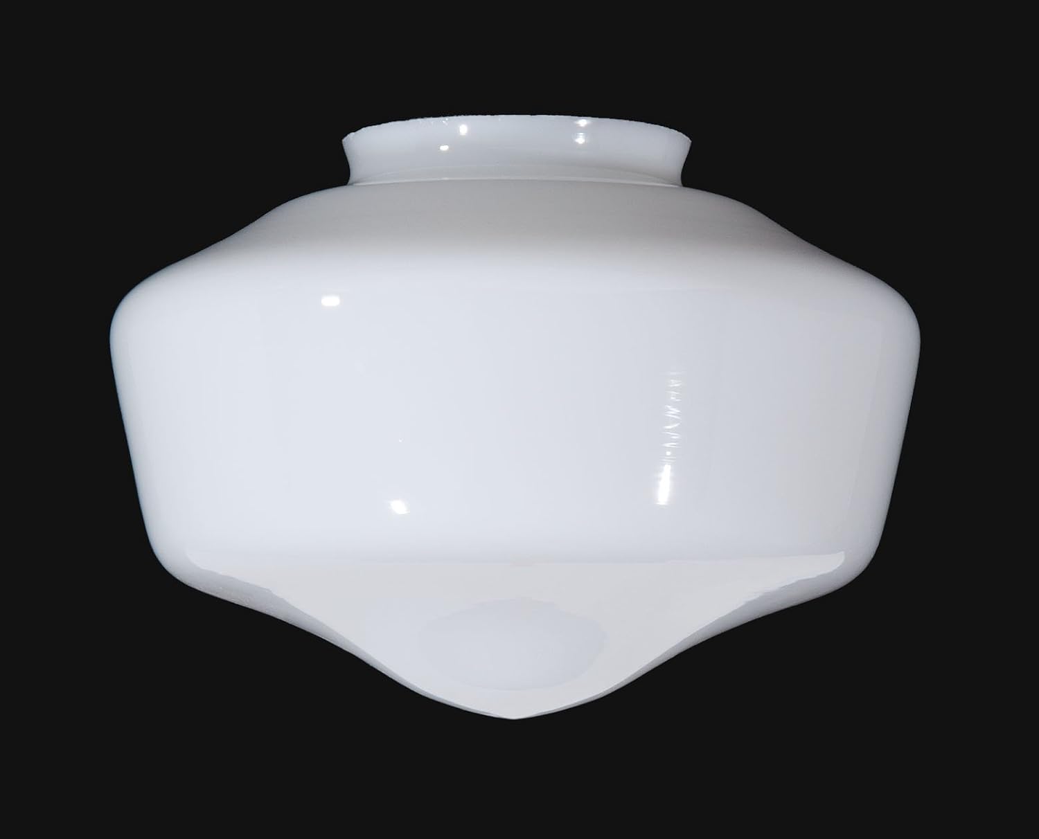 B&P Lamp® 9" Diameter and 4" Fitter OPAL [Milk Glass] Schoolhouse Shade