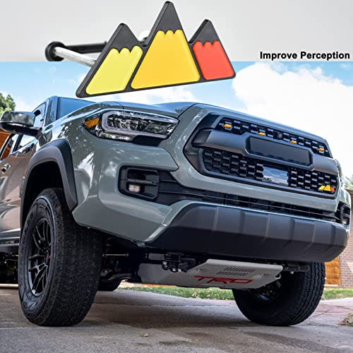 Image of Boigoo 3-Color Stripe Grille Emblem Badge Sticker Yellow /Orange /Red