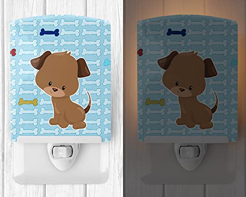 Lámpara de noche cerámica con diseño Puppy 6x4x3 pulgadas miniatura 2