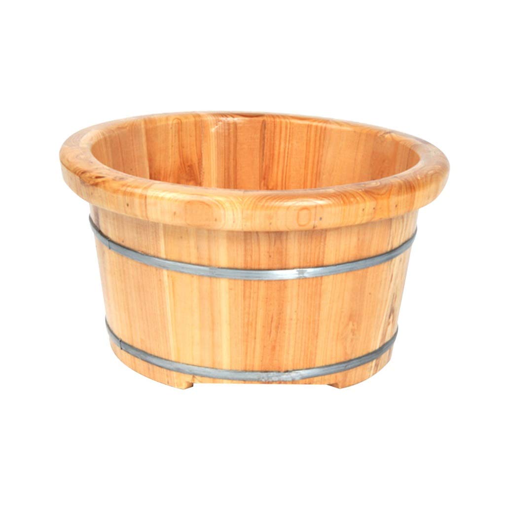 Drewniane wiadro do kąpieli stóp Beczka do kąpieli stóp z drewna cedrowego dla dorosłych, gruba drewniana wanna do stóp, Beczka do kąpieli w gospodarstwie domowym, Beczka do pedicure, Podwyższona