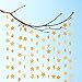 6 Pcs Gold Glitter Star Paper Garland Twinkle Bunting Banner Hanging Decorations for Christmas Birthday Party Golden Sparkling Stars for Bridal Showers Wedding Baby Shower Holiday Supplies (50 Feet)
