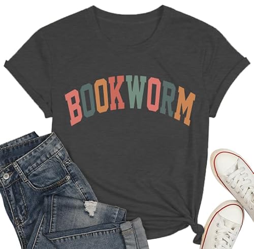 Bookworm Tshirt for Women Book Lover T-Shirts Books Shelf Shirt Cute Top Books Club Tee Tops