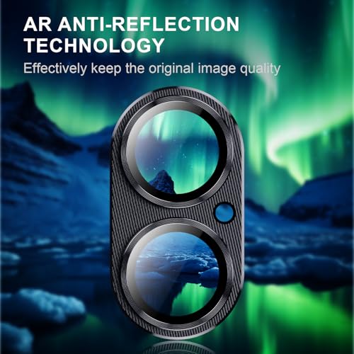 AFARER 2 Pack Lens Protector for iPhone 17,Ultra HD 9H Metal Tempered Glass Camera Cover [Strong Adsorption][Not Easy to Break] Anti Scratch,Case-Friendly,Black by AFARER - Used condition - Image 6