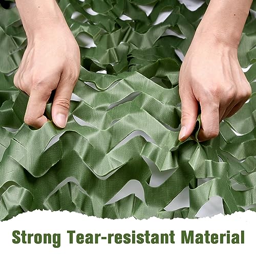 FLYEGO Camo Netting Camouflage Netting, Camo Net Bulk Roll Camouflage Mesh Nets for Hunting Blind Deer Stand Military Party Decorations Sunshade Shooting (4.9ft*32.8ft/1.5m*10m, Dark Green) by FLYEGO - Image 2