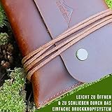 SK Wild Ones® Outdoor Gewürztasche - Echtleder Mit 6 Gewürzdosen Camping - Bushcraft - Reise Gewürze Set - Gewürzbehälter Camping - Outdoor vanlife zubehör Gewürze Set Camping, Spice bag,