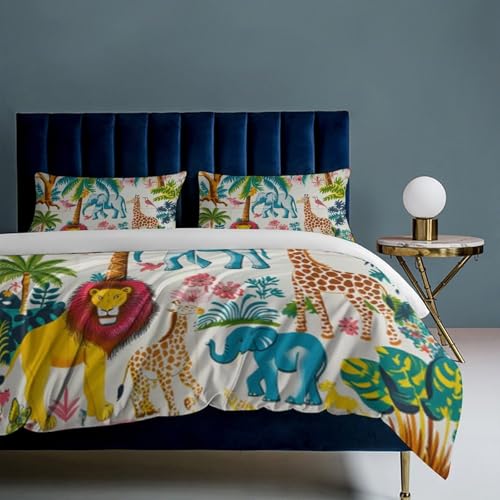 Funda nórdica infantil GiraffeLöwe de 3 piezas para evitar que el edredón se salga de la cama 8