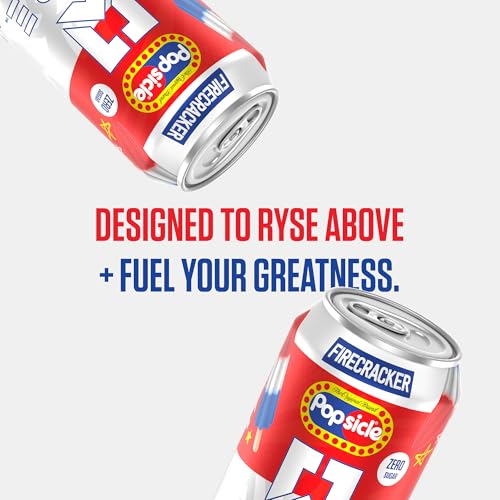 Image of RYSE Fuel Energy Drink - Popsicle Firecracker - Sugar Free - 200mg Natural Caffeine, New Formula to Supports Cognitive Health & Improves Focus - No Artificial Colors - 16 fl oz Cans (12-Pack)