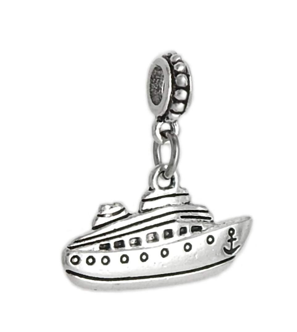 J&MJ&M Dangle Cruise Boat/Ship Charm for Bracelets