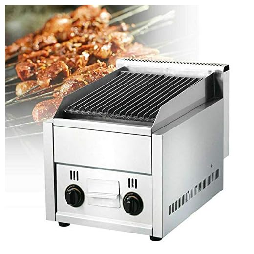 Gas Grill, Radiant Gas Charbroiler, 12" x 15" Heavy Duty Commercial Countertop Gas Grill Stainless Steel for Restaurant BBQ 60TU/hr