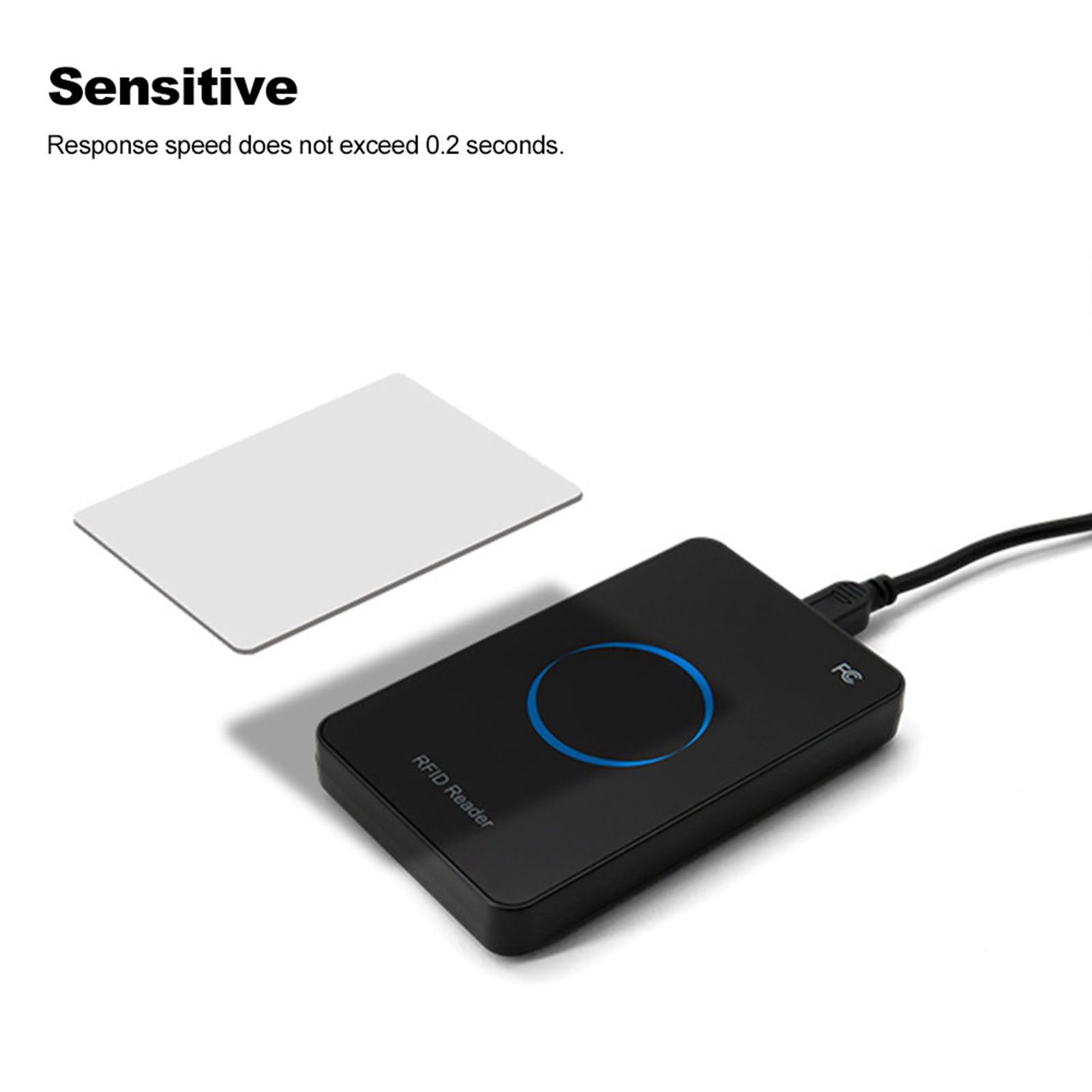 LICAEVEY Lector de Tarjetas USB Smart USB 915MHz RF UHF RFID Smart, Lector de Tarjetas de Identificación de Control de Acceso de Etiqueta Electrónica para Etiqueta ISO18000‑6C /