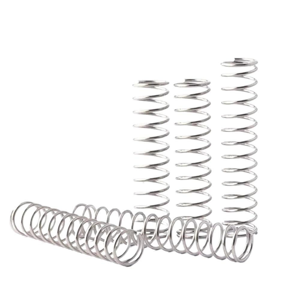 Lot de 10 ressorts de compression galvanisés – Diamètre du fil 0,9–1,4 mm, longueur 10–100 mm, diamètre extérieur 5–20 mm (10 pièces 0,9 x 9 x 20 mm) – Durable, polyvalent, idéal pour les projets de