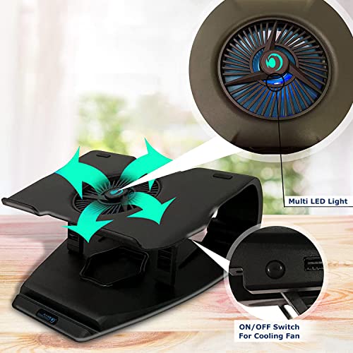 Laptop-Cooling-Computer-Holder-Riser-Stand-with-Pad-Fan-and-7-Adjustable-Angles-USB-Port-Wide-Compatibility-for-Home-Office-College