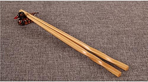 Chopsticks 10 Pair Natural Bamboo Reusable Food Stick Tableware Healthy Carbonization Wood Chopsticks Handmade Simple to Clean