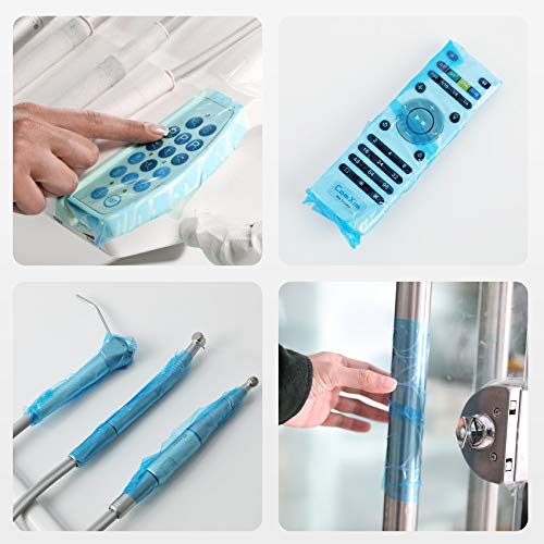 Annhua Barrier Film Tattoo Protective Cover Adhesive Tape Sheet With Edge Dispenser Box, 4" X 6" Disposable Perforated Sheets Transparent Film Dressing - 1200 Sheets|1 Roll #TOP7