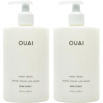 OUAI Hand Wash Refill, Dean Street - Liquid Hand Soap with Jojoba, Avocado, & Rose Hip Oil for Replenished Skin - Gentle Exfoliating Kitchen & Bathroom Soap (16 Fl Oz)