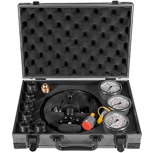 Image of GK-01 Hydraulic Accumulator Nitrogen Charging System with 7 Couplings, 3 Pressure Gauges 1 Gas Hose and 1 Main Valve Body, Nitrogen Pressure Test Kit, Gas Charging Tools