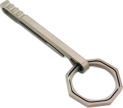 Titanium Multifunctional Keychain Key Ring Hanging Buckle Clip Belt Clip Quickdraw Keychain by Fanycs No bottle opener