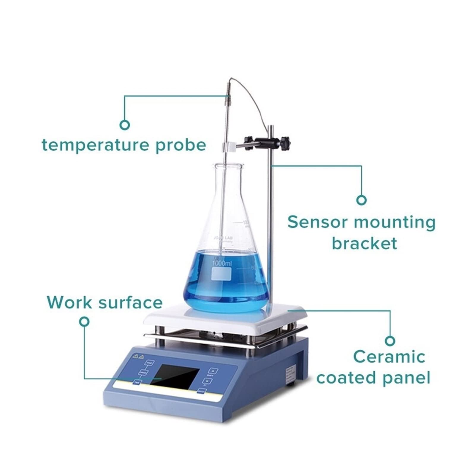 Mieszadło Magnetyczne, Ogrzewanie Mieszadło magnetyczne Płyta grzejna Mieszadło laboratoryjne Cyfrowy wyświetlacz Mikser Sprzęt laboratoryjny(HS-17(3L))
