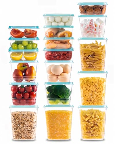 La Mejor Selección de Contenedores de Alimentos - 5 favoritos. 48 CHEFOLLA Contenedores para Alimentos, Recipientes de Plastico de Termorresistente y Fácil de Limpiar con Tapas, Recipientes Herméticos para Almacenar para Cocina (18)