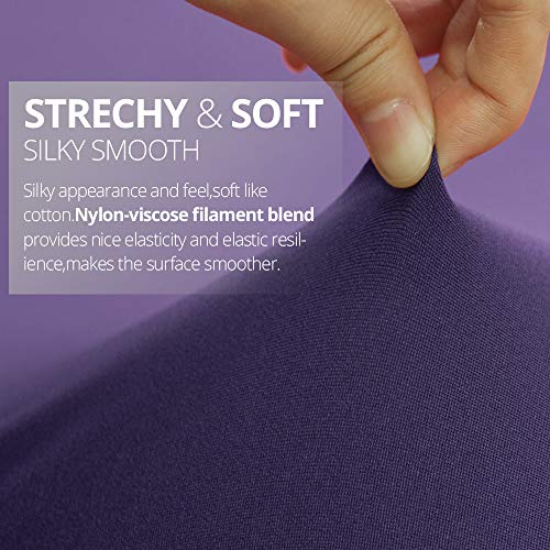 Niceec 3 Seat Sofa Cover Cooling Silky Soft 1-Piece Purple Slipcover For Sofas Super Stretch Universal Couch Cover For Living Room Easy Fit Washable Duration Furniture Sofa Cover Viscose Nylon Blend #TOP2