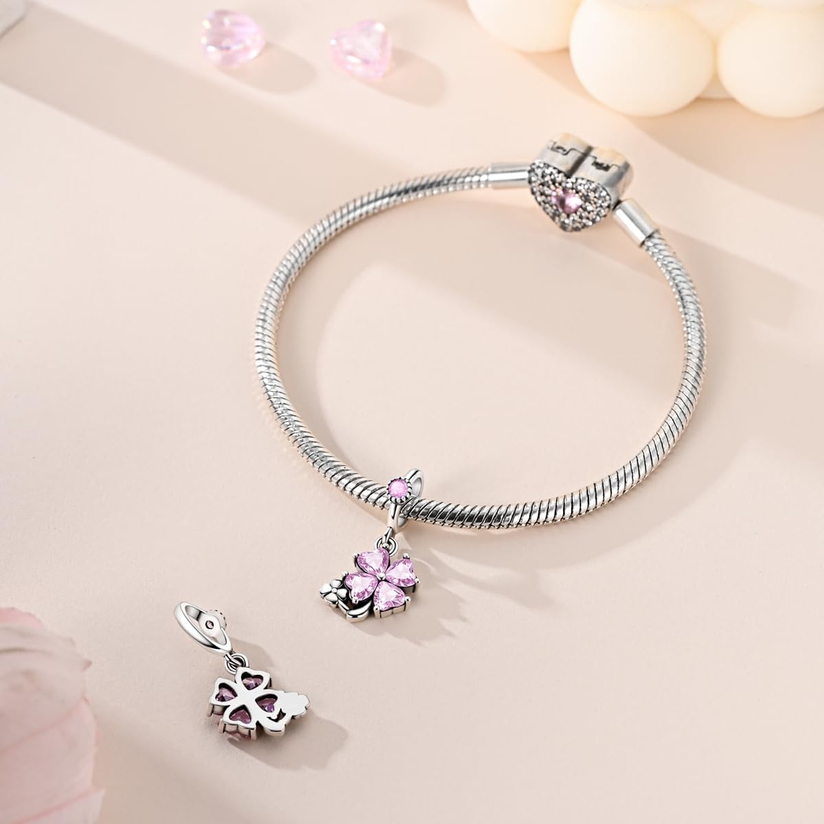 S925 Sterling Silver Charm Fit for Pandora Bracelet Original Pendant Bead Jewelry Gift for Her - Image 2