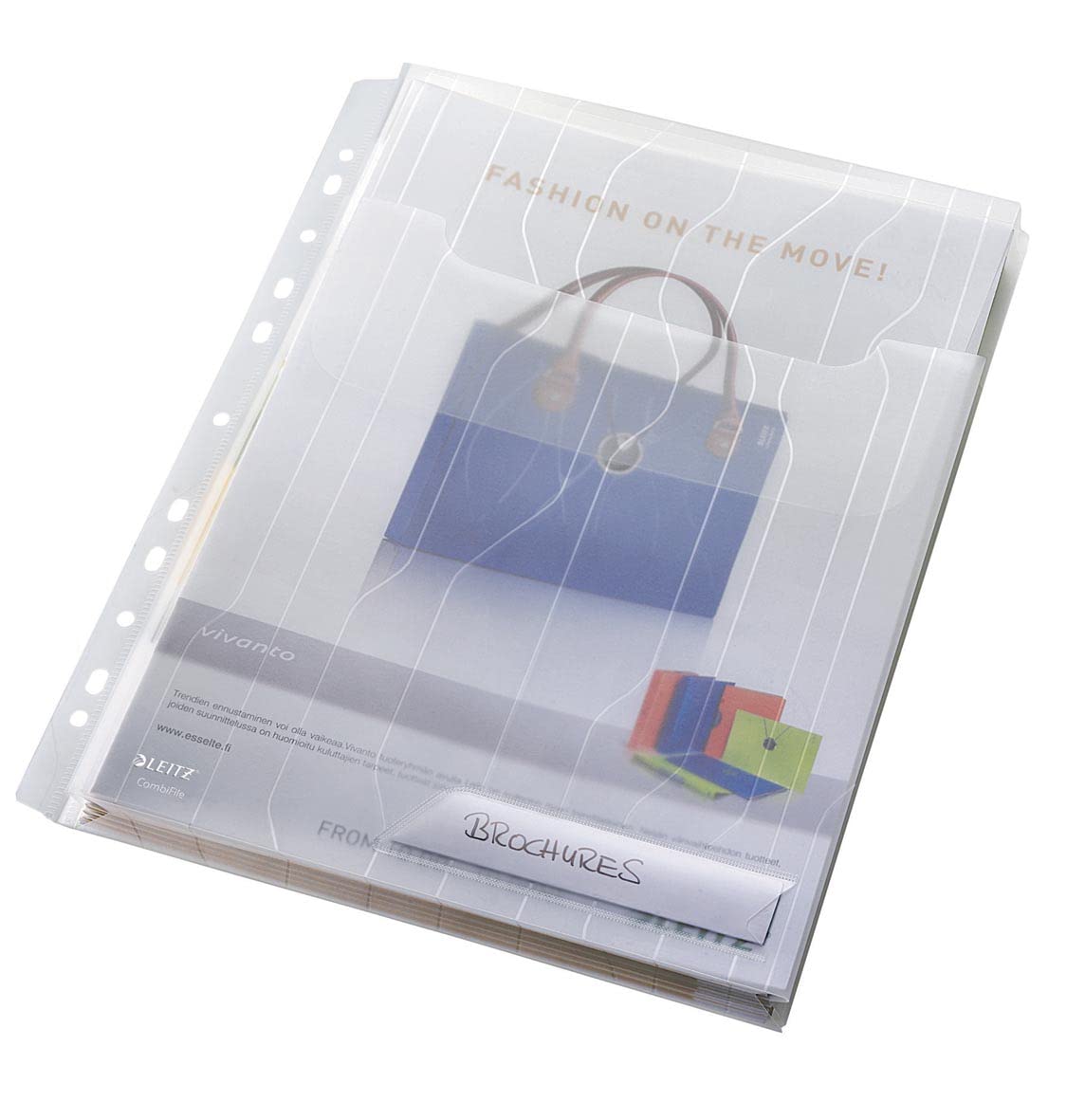 Leitz Combifile Folder A4, High Capacity, Expanding, Clear White Matt Finish, Top Open with Flap, 200 Micron Polypropylene, Pack of 3, 47270003
