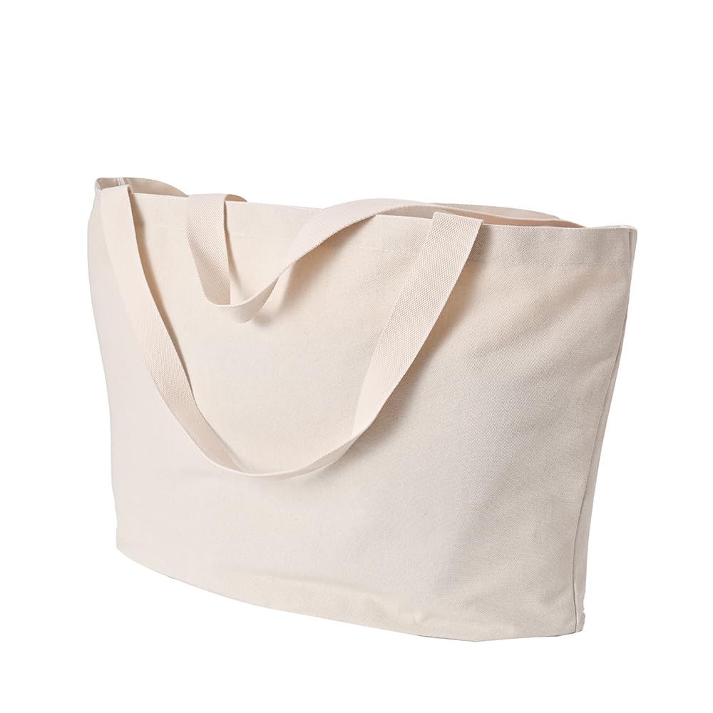 Augbunny Heavy Duty 16oz Canvas Huge Shopping Tote Moving Laundry Bag