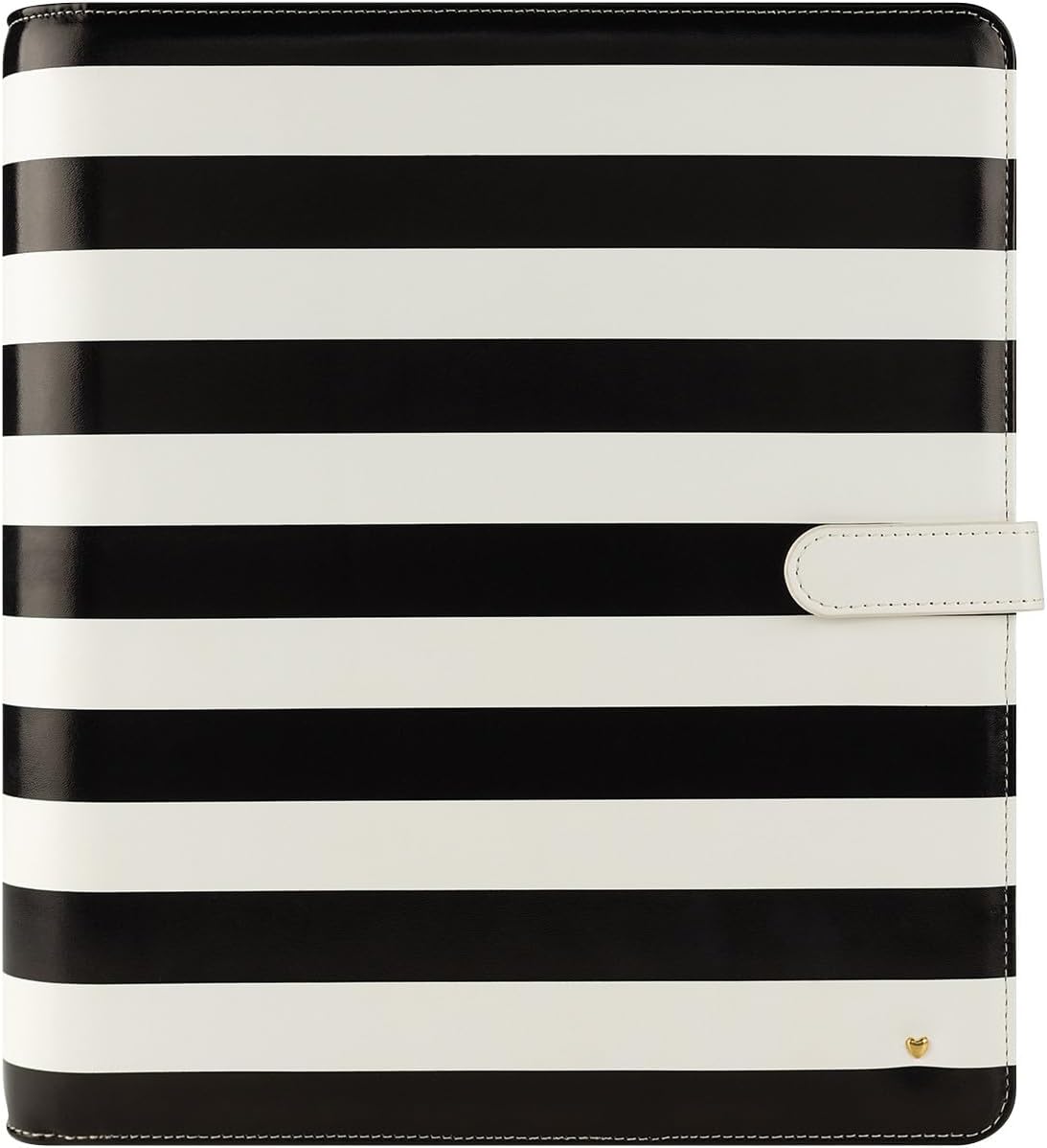 FranklinCovey - Miranda Ring-Bound Binder for FranklinCovey Planners | Simulated Leather - Snap Binder (Monarch, Striped)