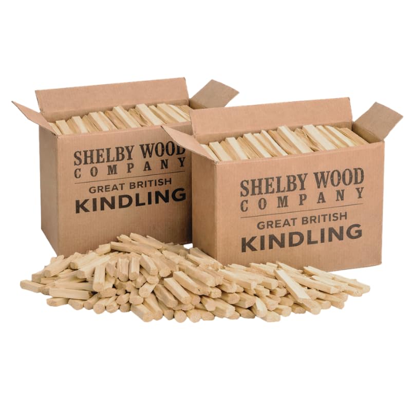 25L Kiln Dried Kindling Wood Sticks – Ready to Burn Fire Starter for Log Burners, Wood Burning Stoves, Open Fires, Fire Pits, Pizza Ovens & BBQ – Easy Lighting Natural Firewood (2 Boxes)