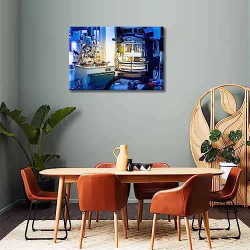 Image of TUMOVO Medical Laboratory Pictures Artwork Wall Decor 1 Pieces Clinical Laboratory Painting Black and White Wall Art Posters and Prints Framed Ready to Hang (16 inch Wx24 H)
