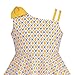 Sunny Fashion Girls Dress Yellow Plaid Bow Tie Stripe Spaghetti Suspender Sleeveless Size 12