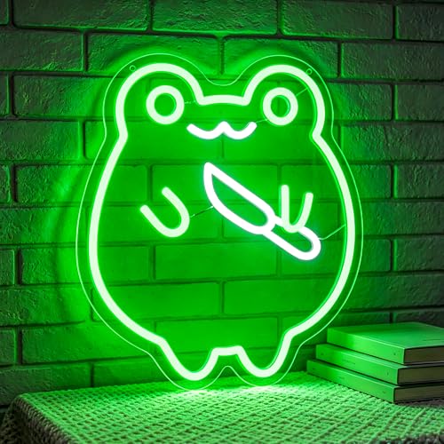Image of Frog Neon Sign for Wall Decor Light Up Sign Led Signs for Room Party Home Wall Decor USB Powered